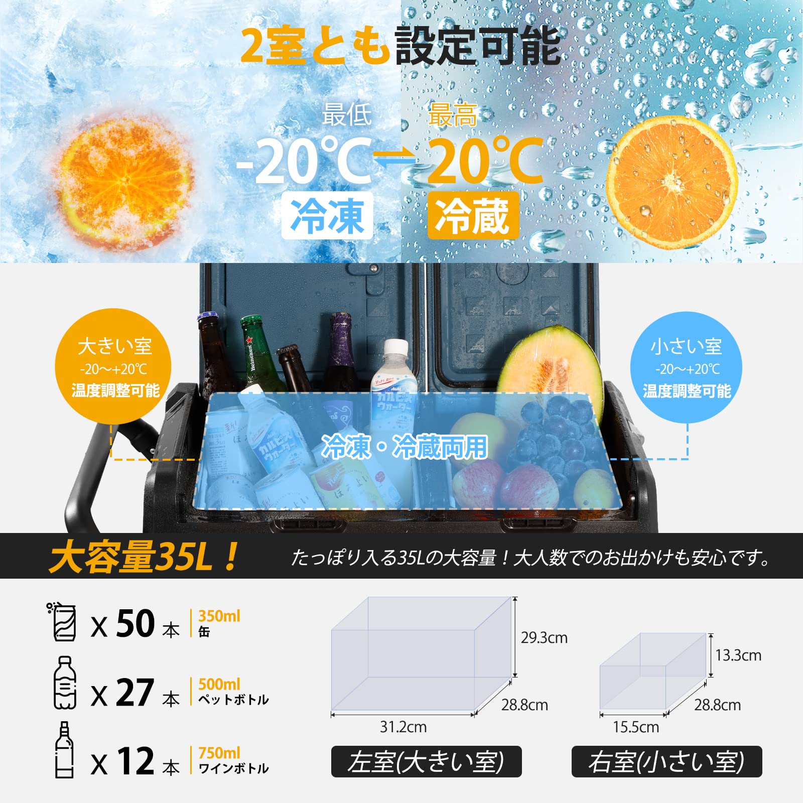 Amazon.co.jp: 【中古 ほぼ新品】 ROCK&ROCKER 車載冷蔵庫 35L -20